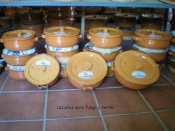 Cazuelas para fuego y horno, Alfarería Paco Moveros