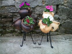 Cuartetos de barro para jardinería