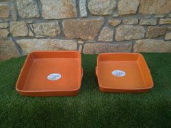 Fotografía: Cazuelas cuadradas horno eléctrico barro moveros